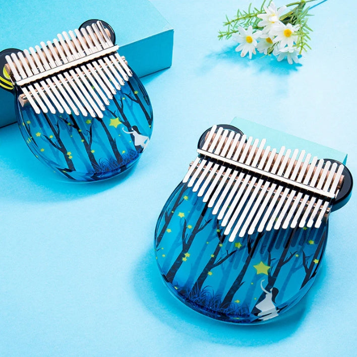Van Gogh Inspired Acrylic Kalimba with 17-21 Keys