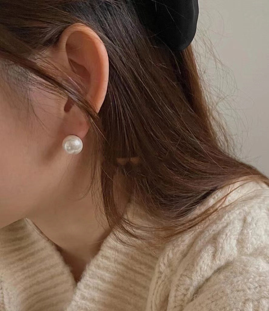 S925 Sterling Silver Pearl Stud Earrings