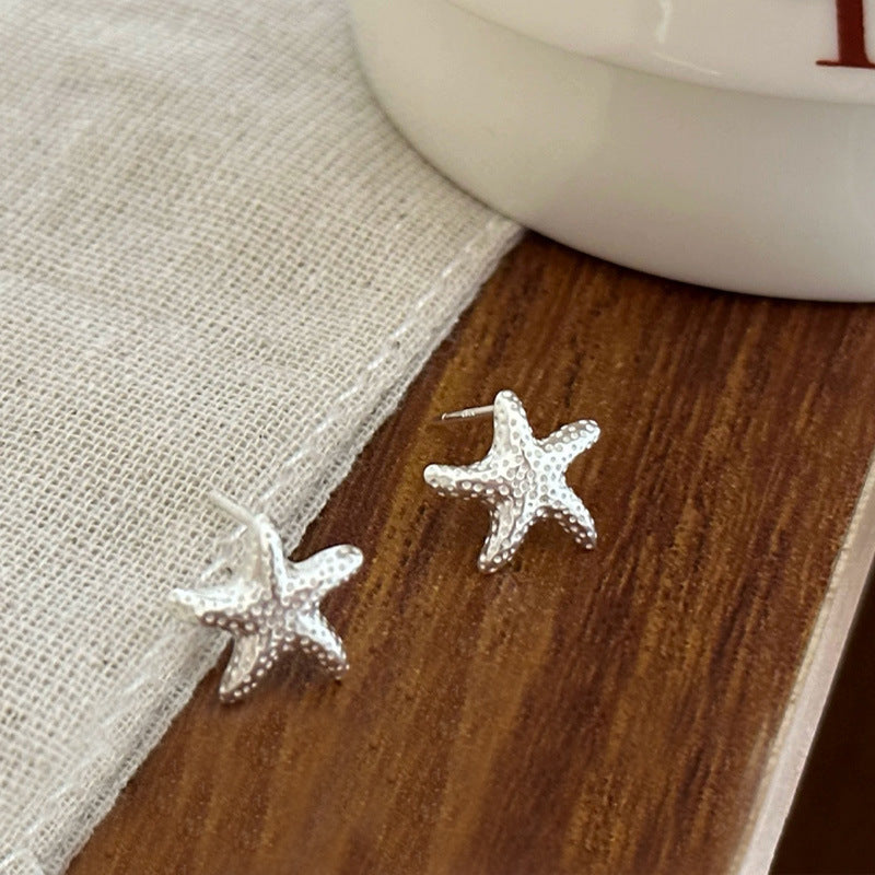 S925 Silver Starfish Stud Earrings