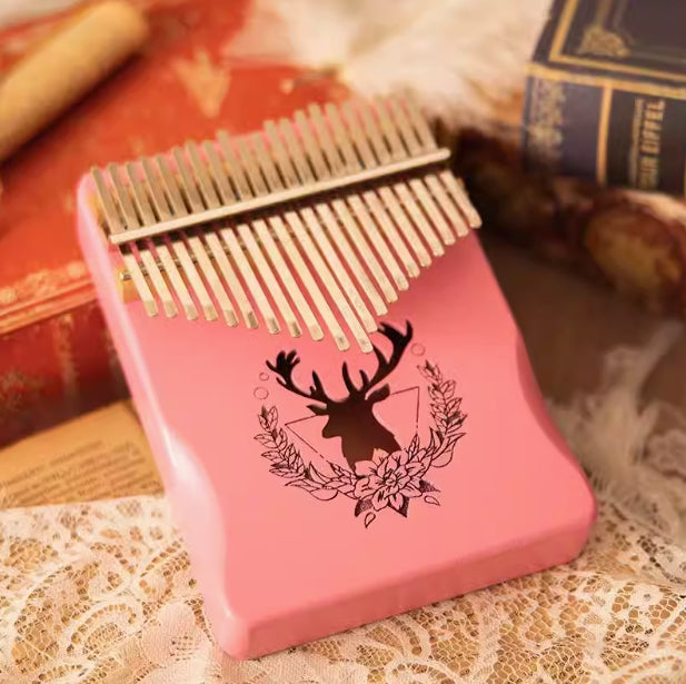 Handcrafted Mahogany Kalimba with Unicorn Design | Beginner-Friendly Thumb Piano