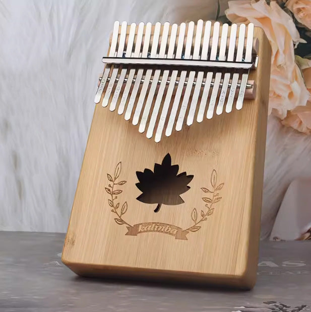 17 Key Bamboo Deer Kalimba Thumb Piano | Handcrafted African Musical Instrument
