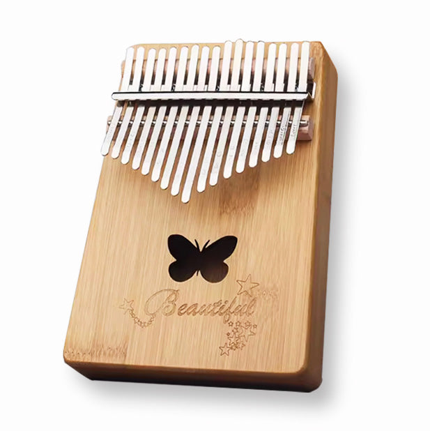 17 Key Bamboo Deer Kalimba Thumb Piano | Handcrafted African Musical Instrument