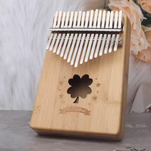 17 Key Bamboo Deer Kalimba Thumb Piano | Handcrafted African Musical Instrument