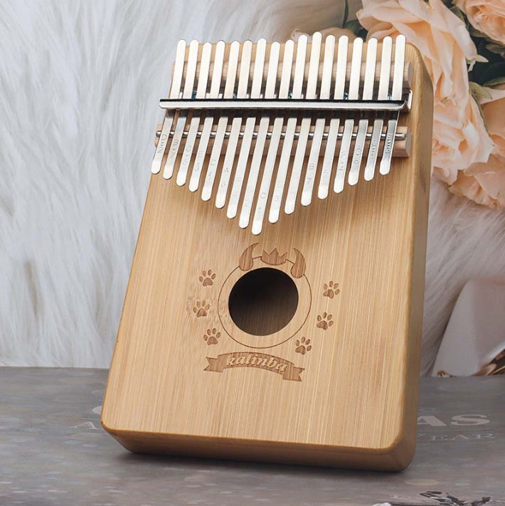 17 Key Bamboo Deer Kalimba Thumb Piano | Handcrafted African Musical Instrument
