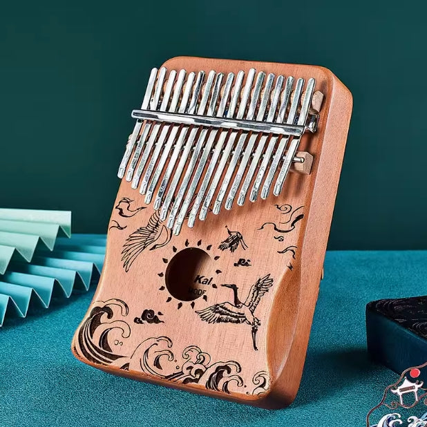17/21 Keys Kalimba Crane Goose Mahogany Thumb Piano with Hand Rest