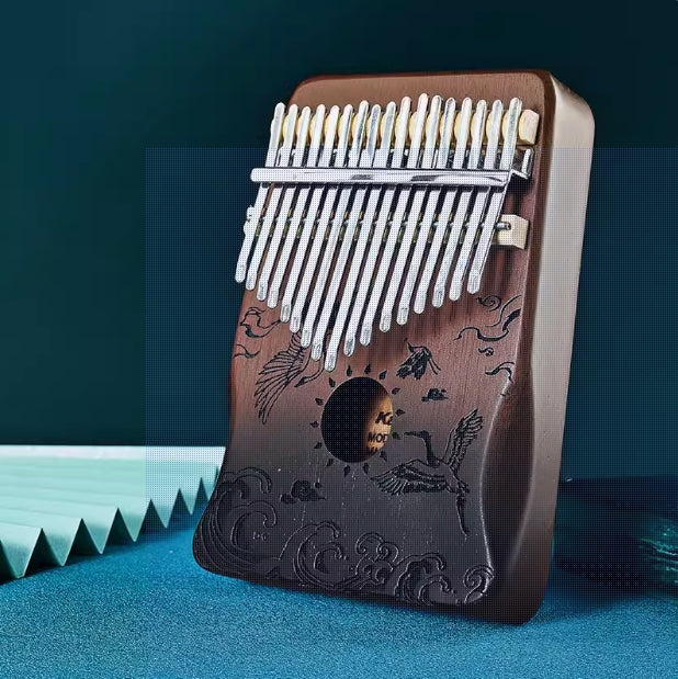 17/21 Keys Kalimba Crane Goose Mahogany Thumb Piano with Hand Rest