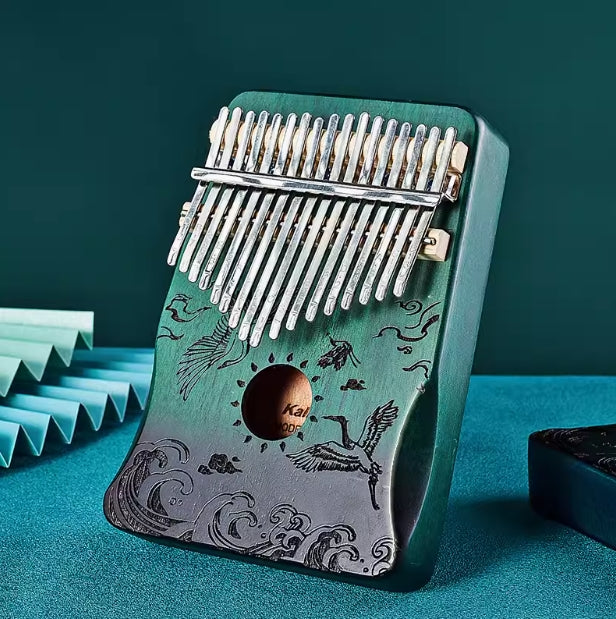 17/21 Keys Kalimba Crane Goose Mahogany Thumb Piano with Hand Rest