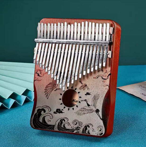 17/21 Keys Kalimba Crane Goose Mahogany Thumb Piano with Hand Rest
