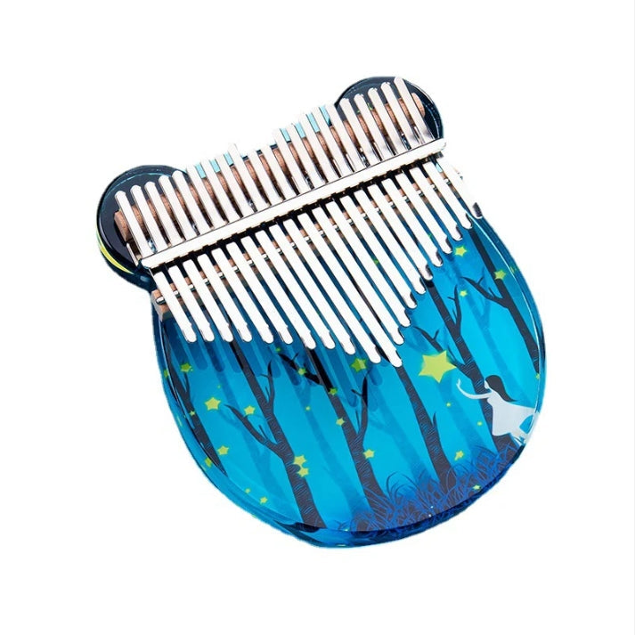 Van Gogh Inspired Acrylic Kalimba with 17-21 Keys