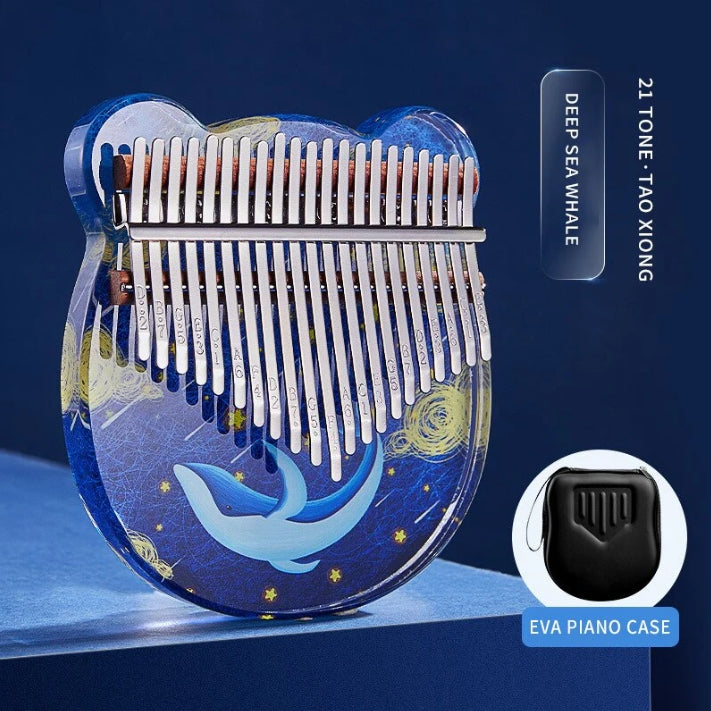 Van Gogh Inspired Acrylic Kalimba with 17-21 Keys
