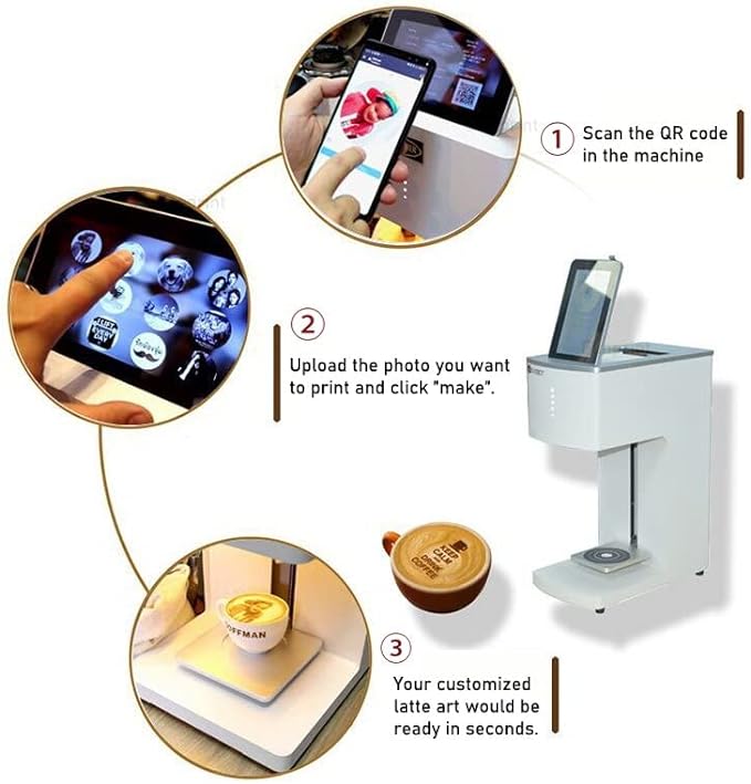 Coffee latte art food printer