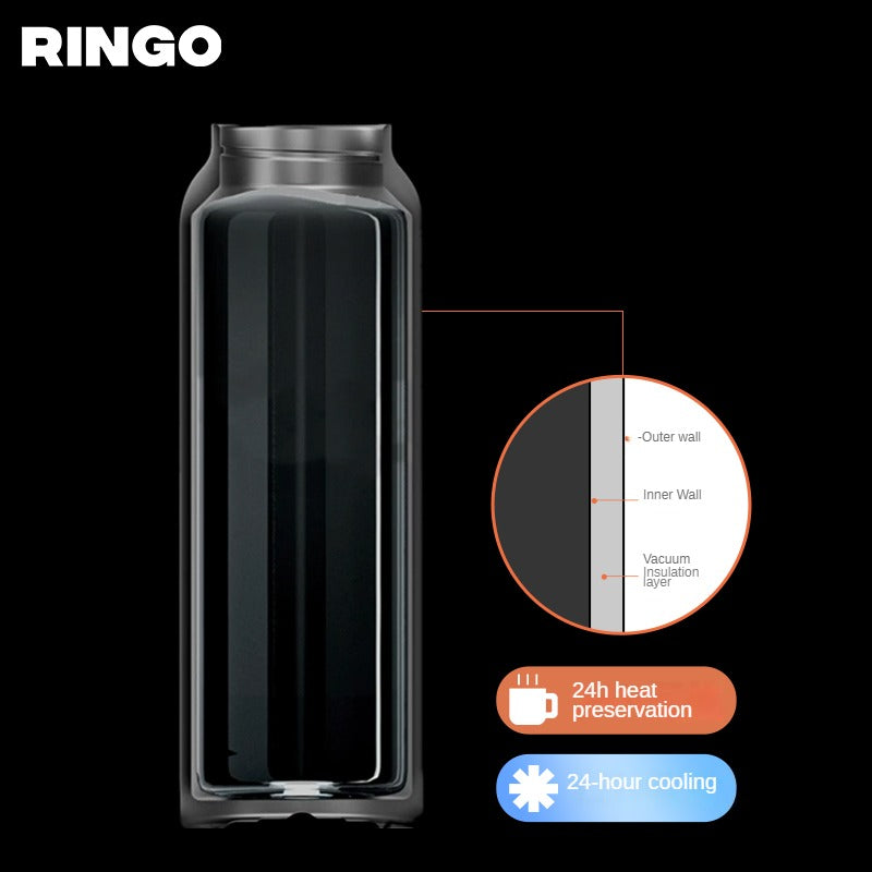 Ringo Thermos Cup Water cup Stainless steel sports kettle Magnetic magsafe mobile phone stand Watch TV photo cup