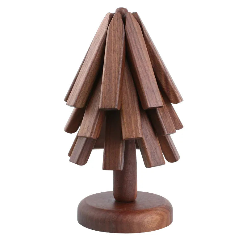 A tree creative solid wood decoration insulated table mat