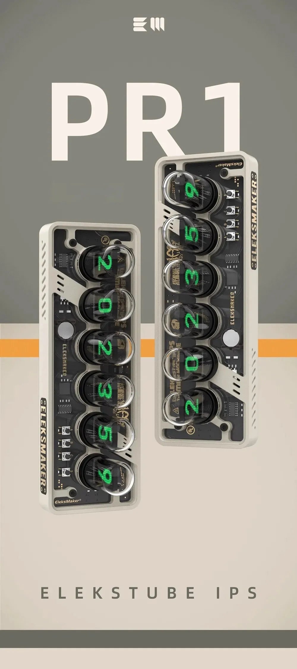 RGB pseudo-glow tube Clock Desktop display | EleksTube IPS PRO