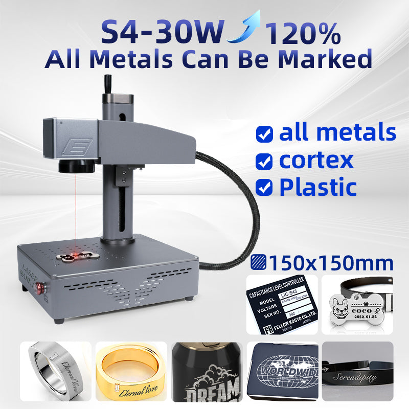 Metal jewelry nameplate stainless steel laser engraving machine S4