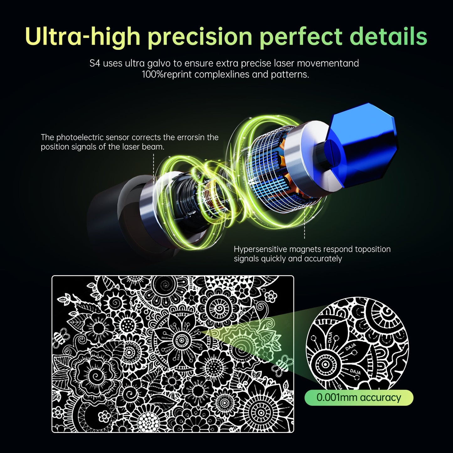 Metal jewelry nameplate stainless steel laser engraving machine S4