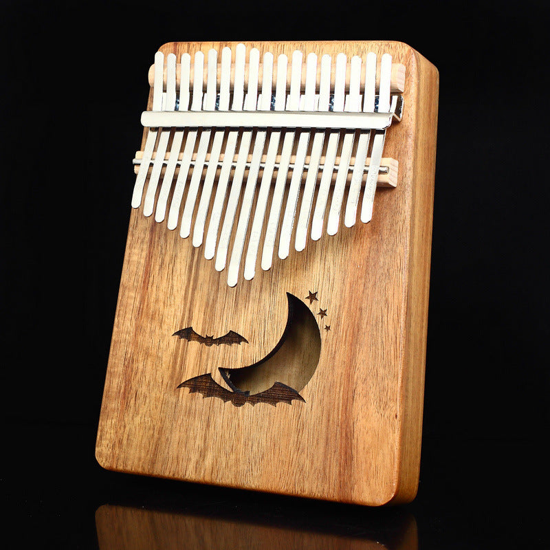 17 Keys Kalimba Thumb Piano - Halloween Bat Koa Wood - Beginner