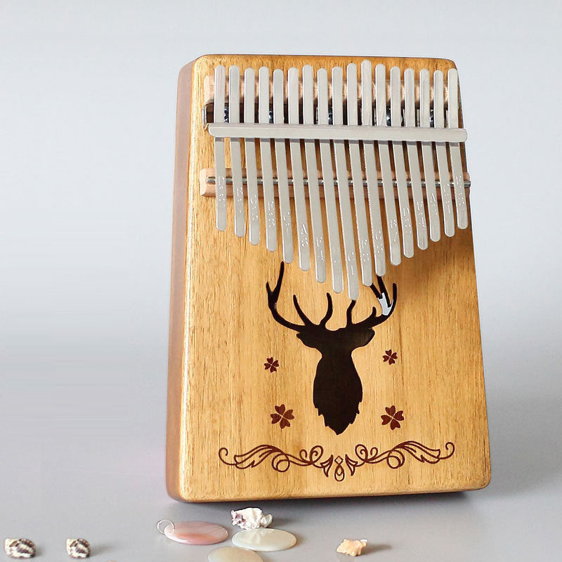 17 Keys Kalimba Thumb Piano - Halloween Bat Koa Wood - Beginner